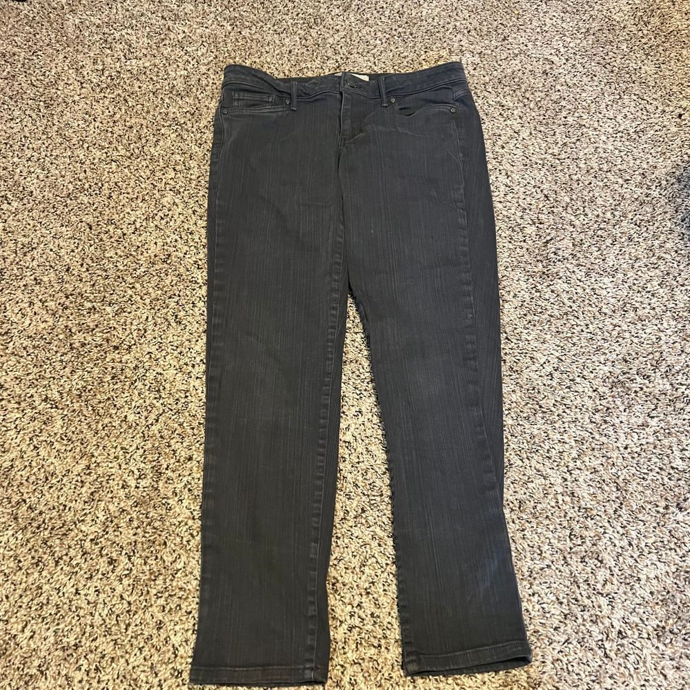 Calvin Klein Ankle Skinny Jeans Gray Stretch Denim Size 8